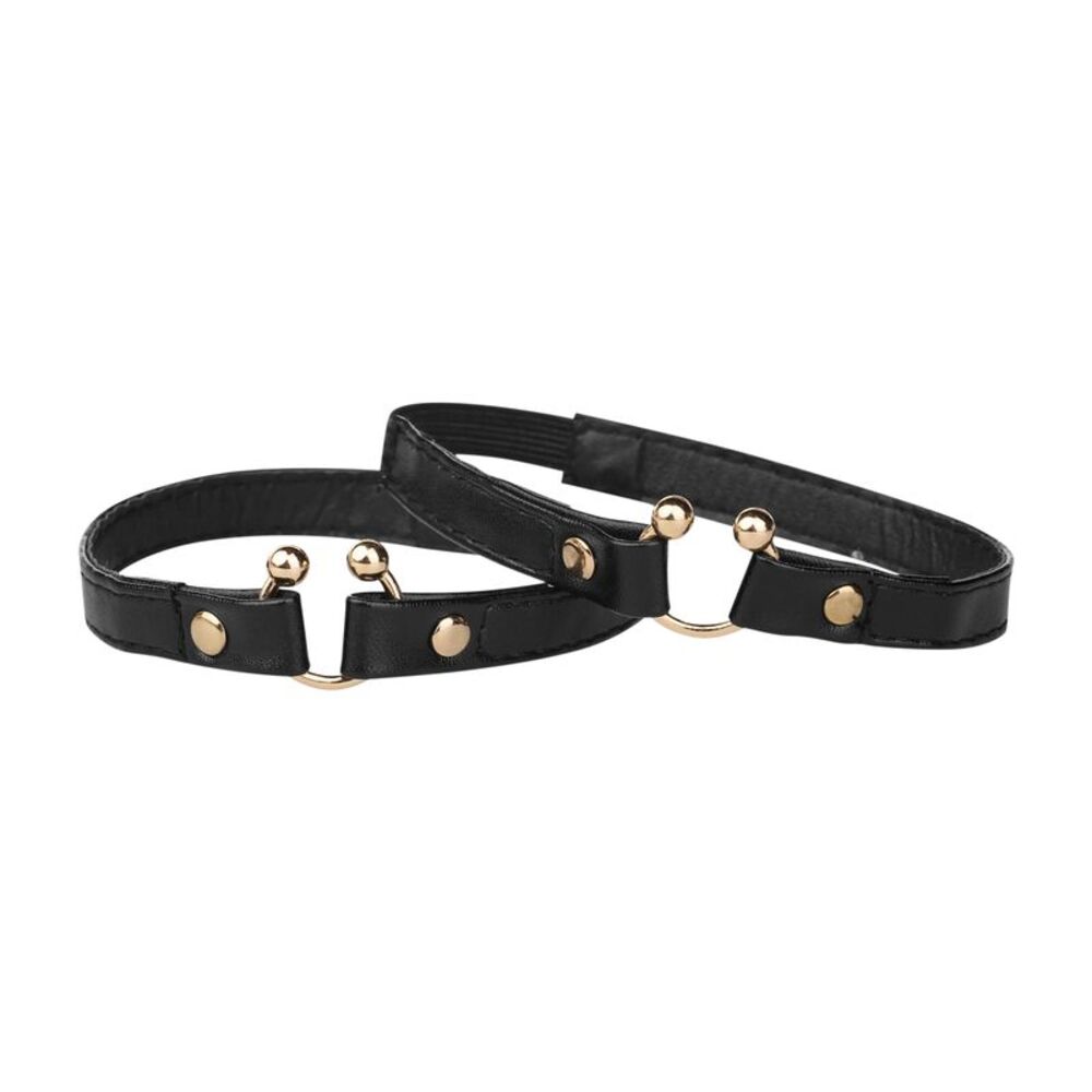 U Shape Shoe Lace Belt Shoe Ankle Detachable Elastic Heels Straps Suede Black